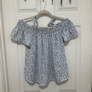 Ladies Sienna sky bluebell floral top small